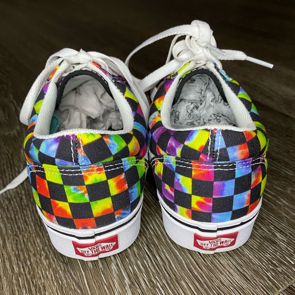 **SOLD** Rainbow Tie Dye Vans - Picture 2 of 3